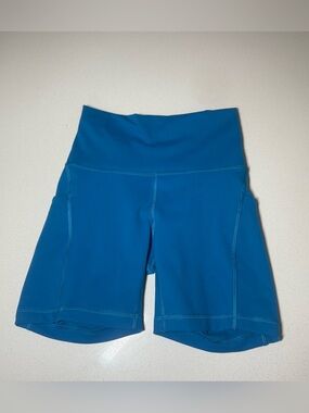 Lululemon Blue Bike Shorts Like New Size 4